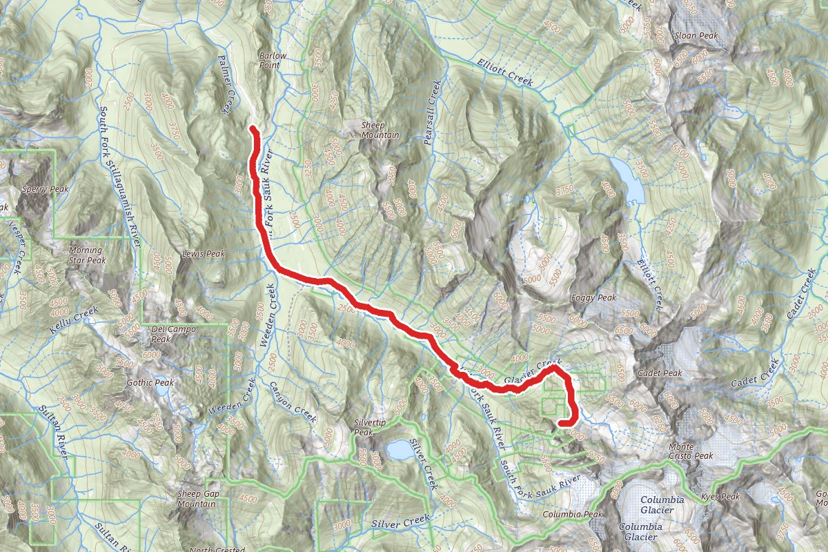 Glacier Basin via Monte Cristo Trail