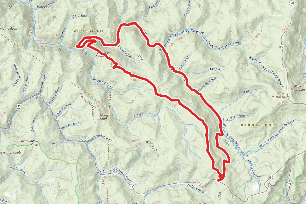 Cranberry Backcountry Via Kennison Mountain Trail
