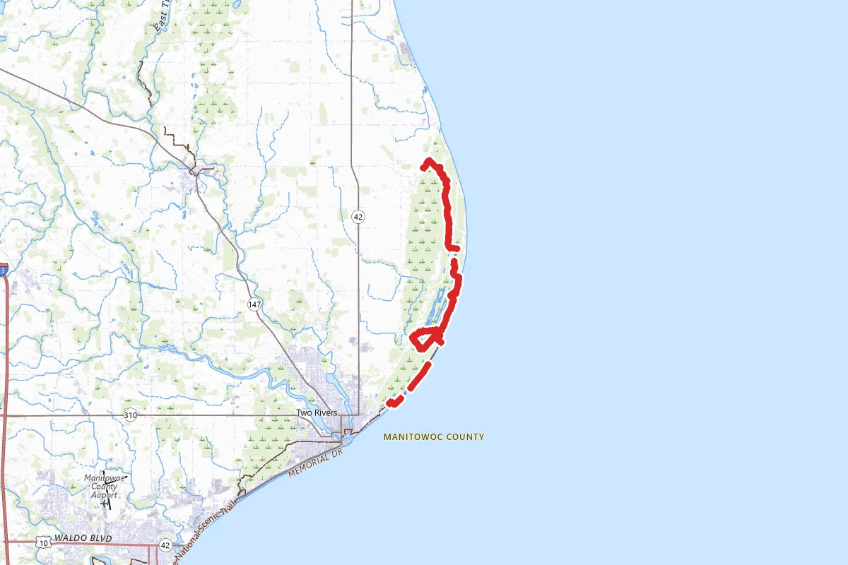 Ice Age Trail through Point Beach