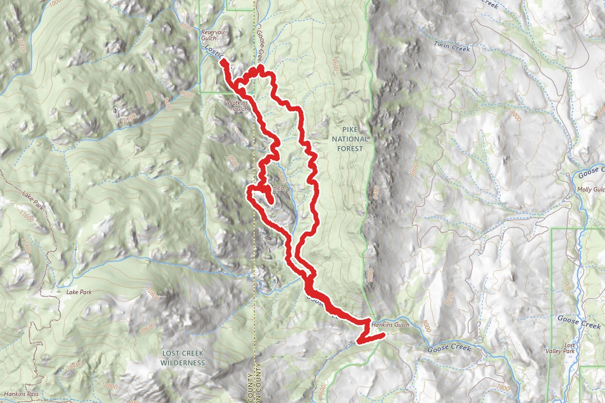 Harmonica Arch, Shaft House, and Goose Creek Loop