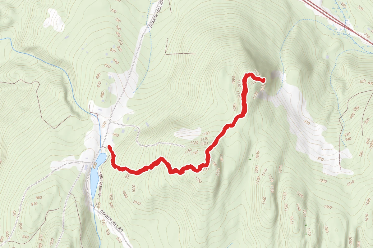 Summit Trail to Mount Waddaquaduck Trail