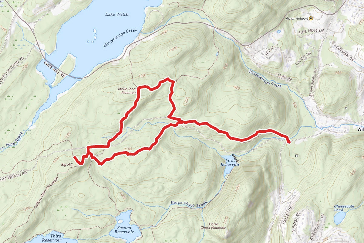 Big Hill and Jackie Jones Via Long Path