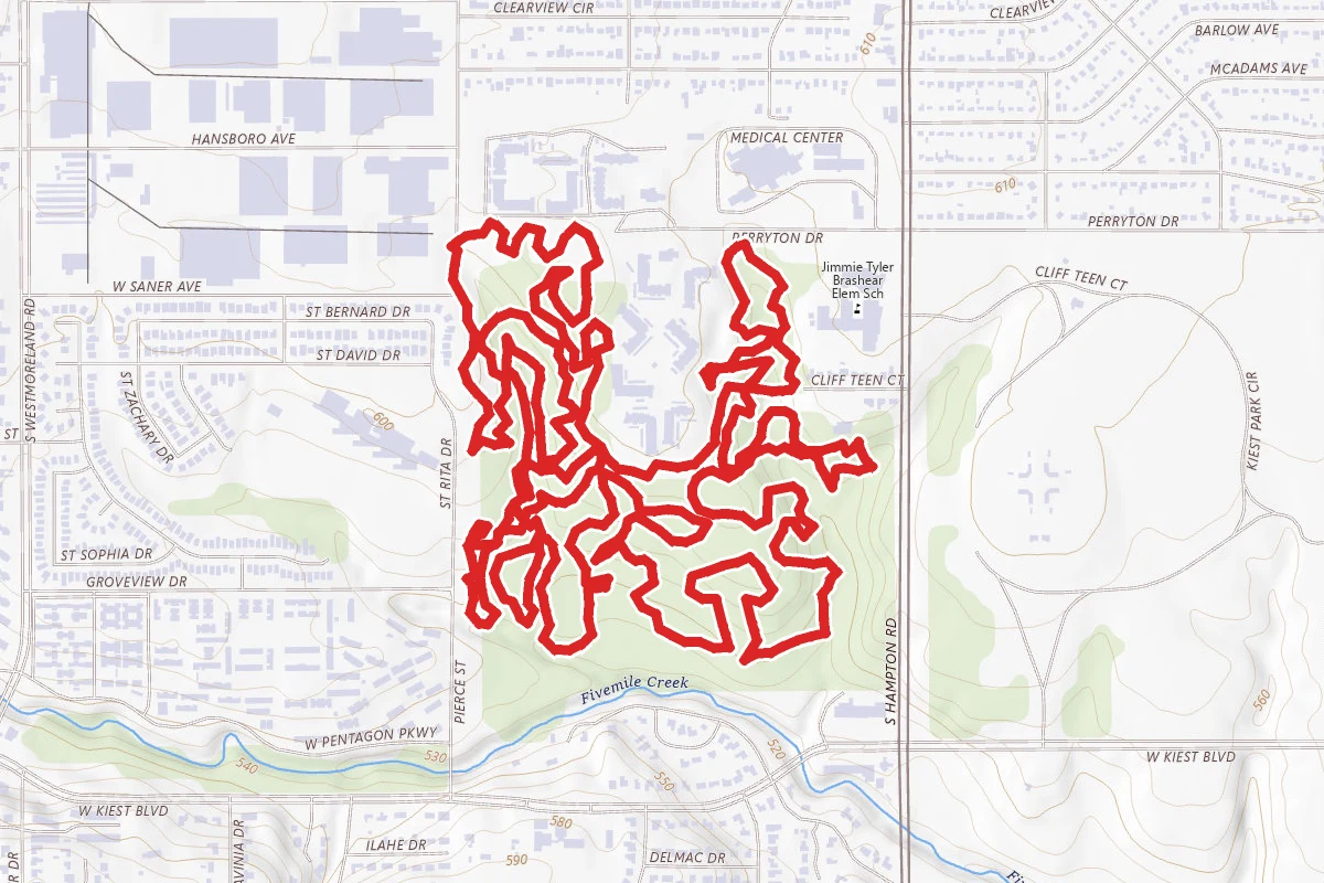 Oak Cliff Nature Preserve Trail