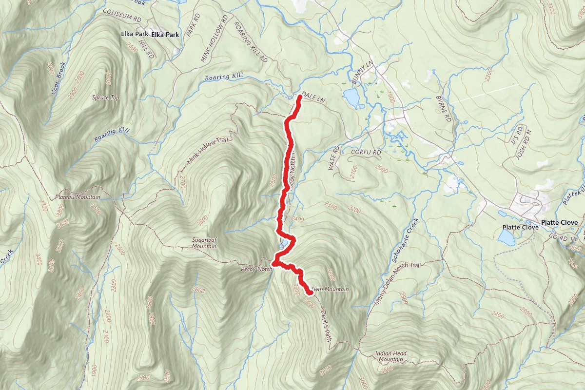 Twin Mountain via Pecoy Notch Trail