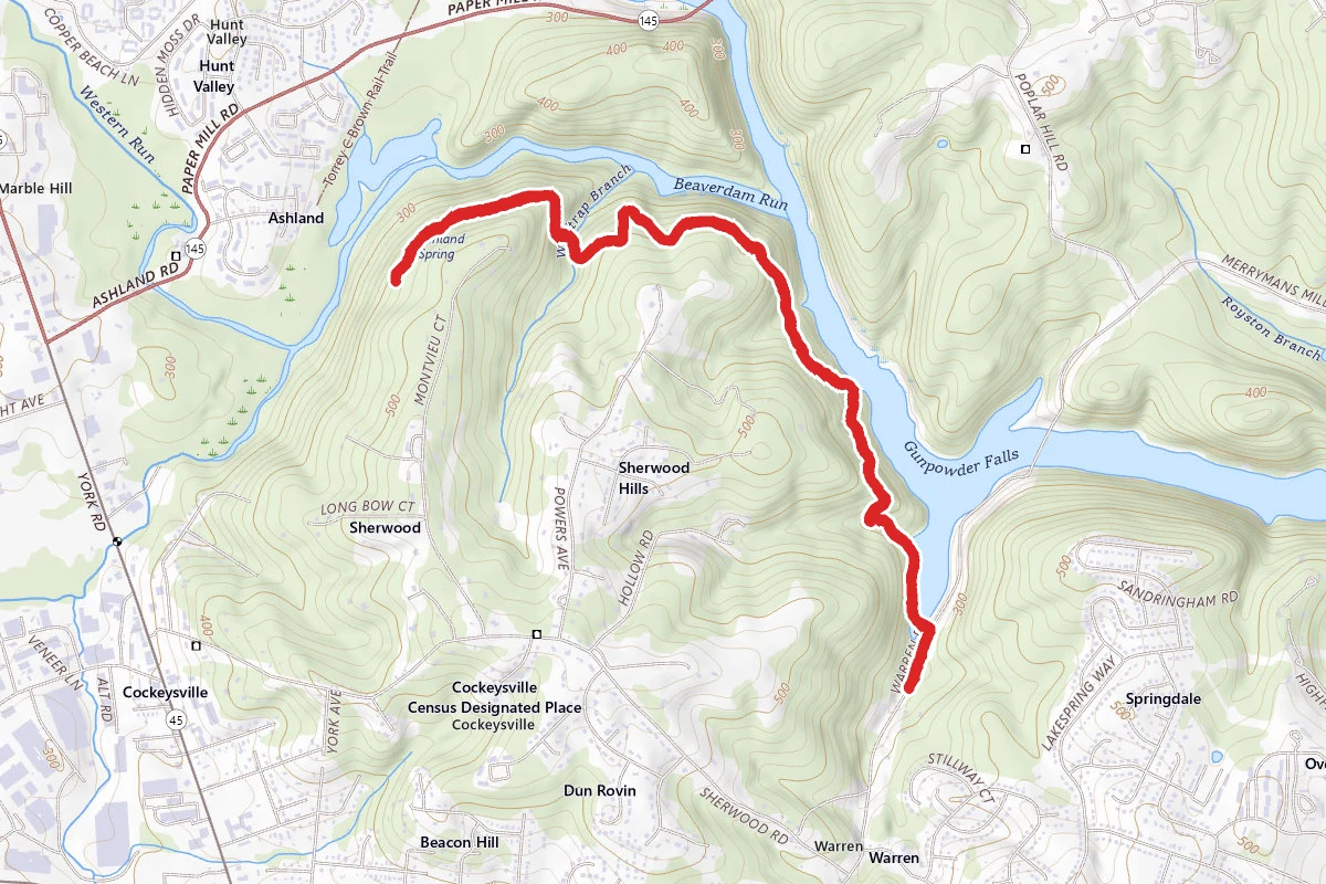 Sherwood Trail to Western Run