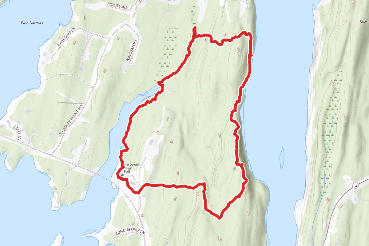 Harpswell Cliffs and Long Reach Mountain Trail