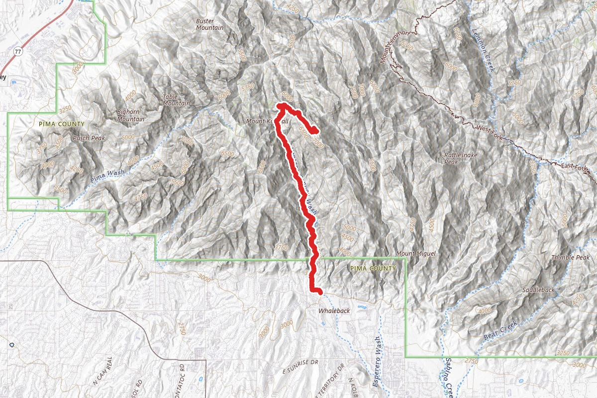 Window Peak via Ventana Canyon Trail