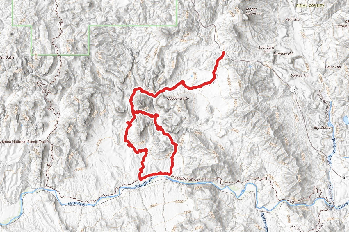 Walnut Canyon via Battleaxe OHV Road