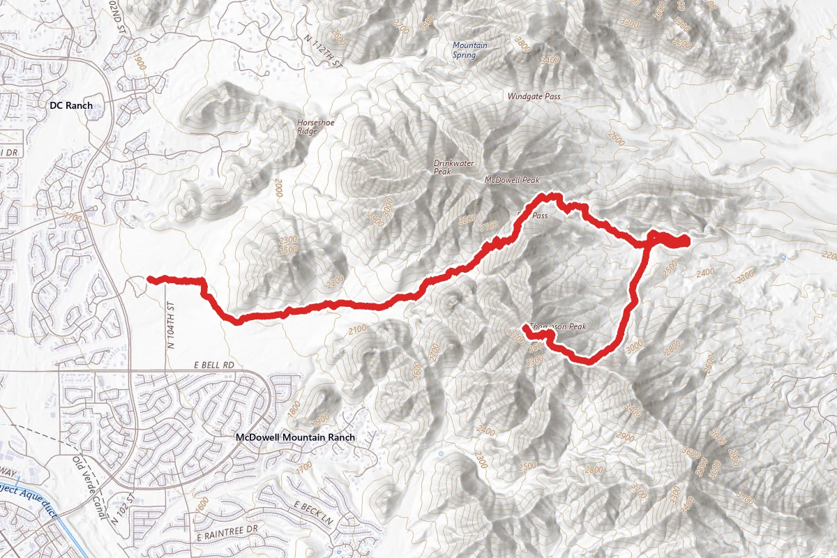 Gateway Loop, Bell's Pass, Prospector Trail and Thompson Peak