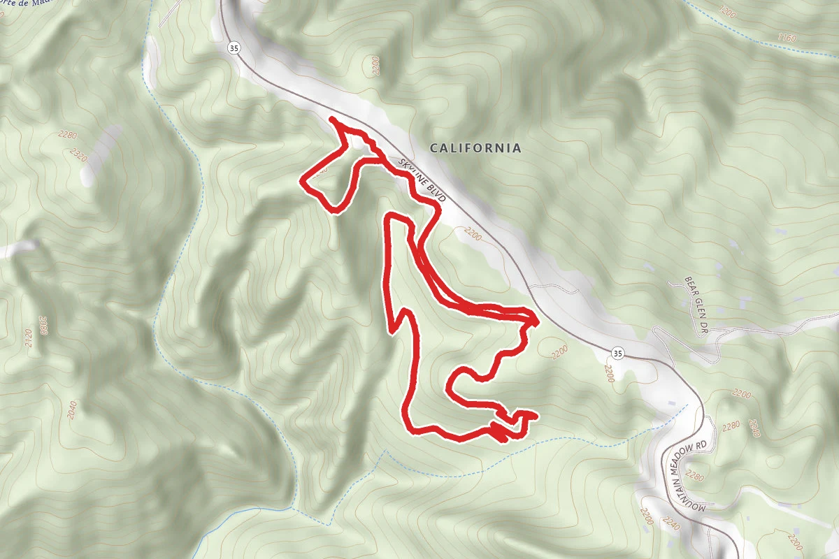 Sierra Morena Trail, Gordon Mill Trail, Steam Donkey Trail, and Oljon Trail Loop