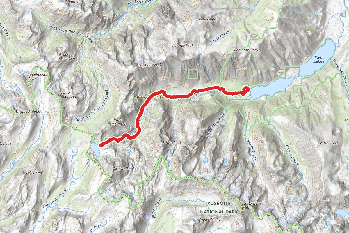 Twin Lakes to Peeler Lake