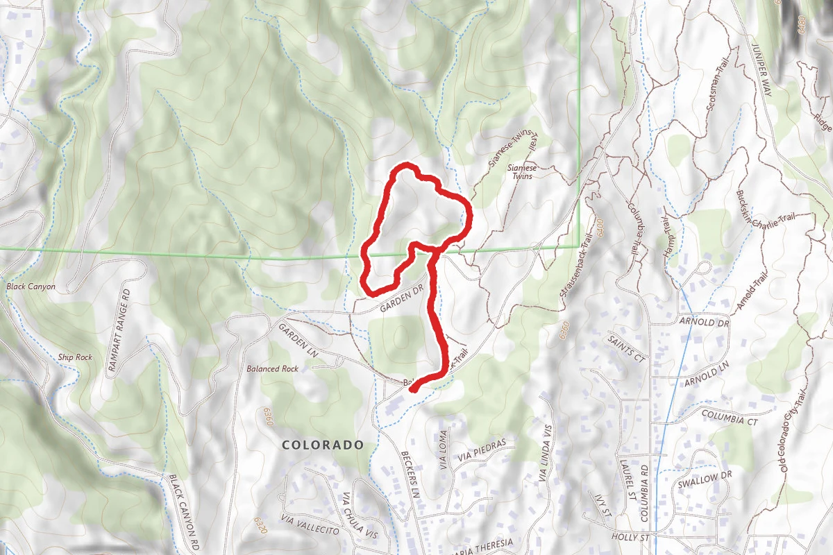 Cabin Canyon Trail via Balanced Rock Trail Loop