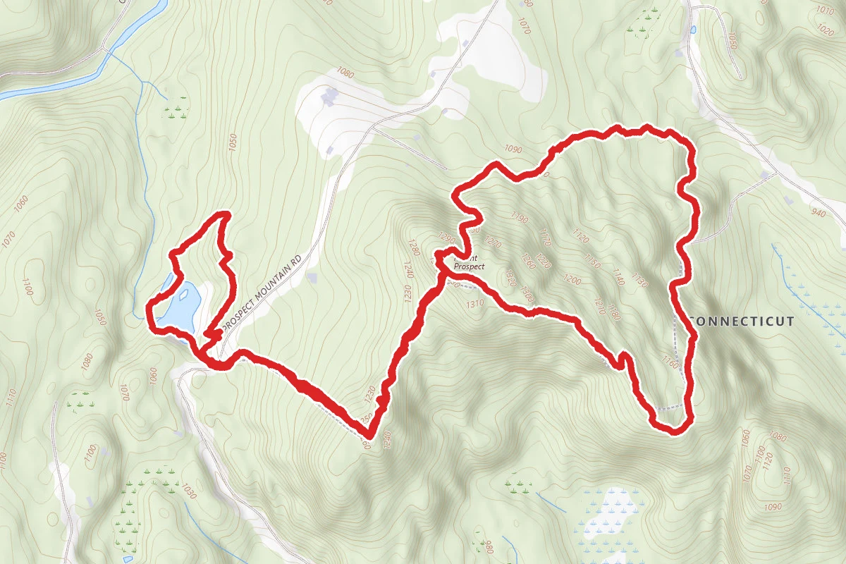 Granniss Trail to Mattatuck Trail to Yellow Trail Loop