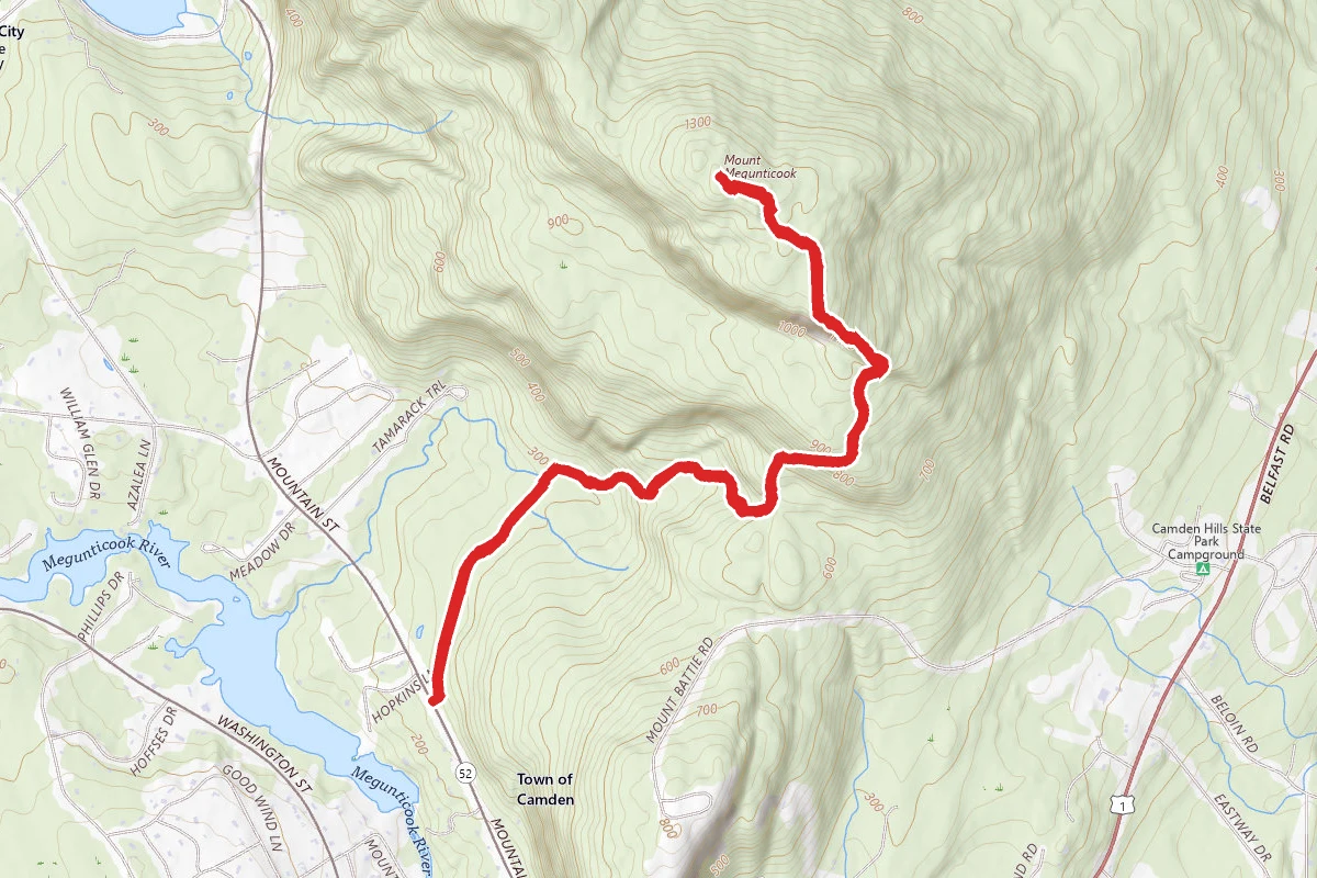 Ocean Overlook and Mount Megunticook via Carriage Trail