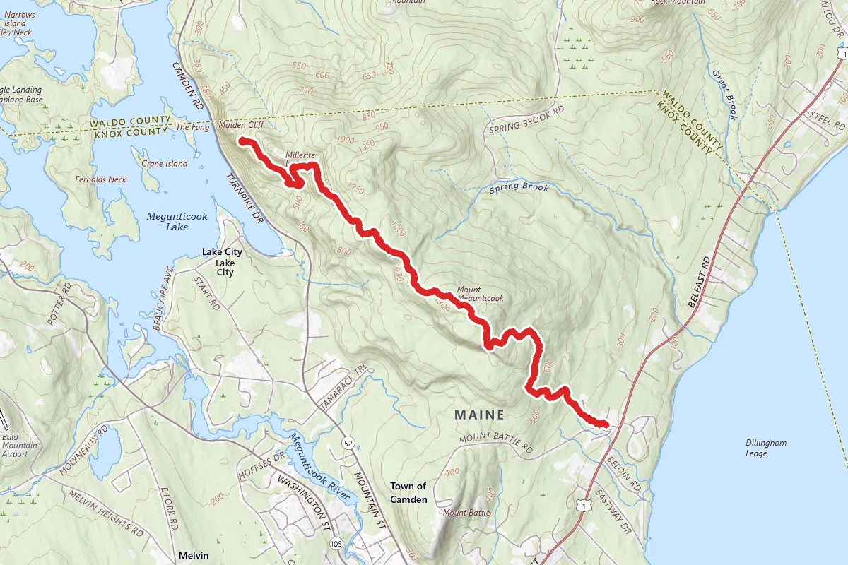 Ridge Trail to Maiden Cliffs Trail