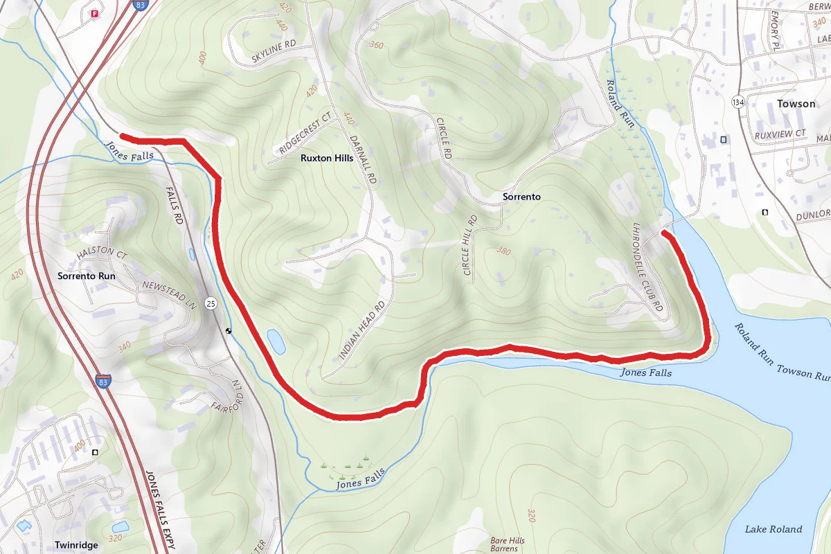 Lake Roland Red and Blue Trail