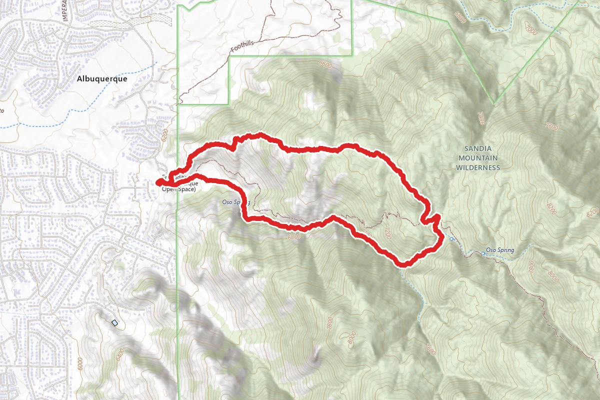 Oso Ridge and Embudito Canyon Loop