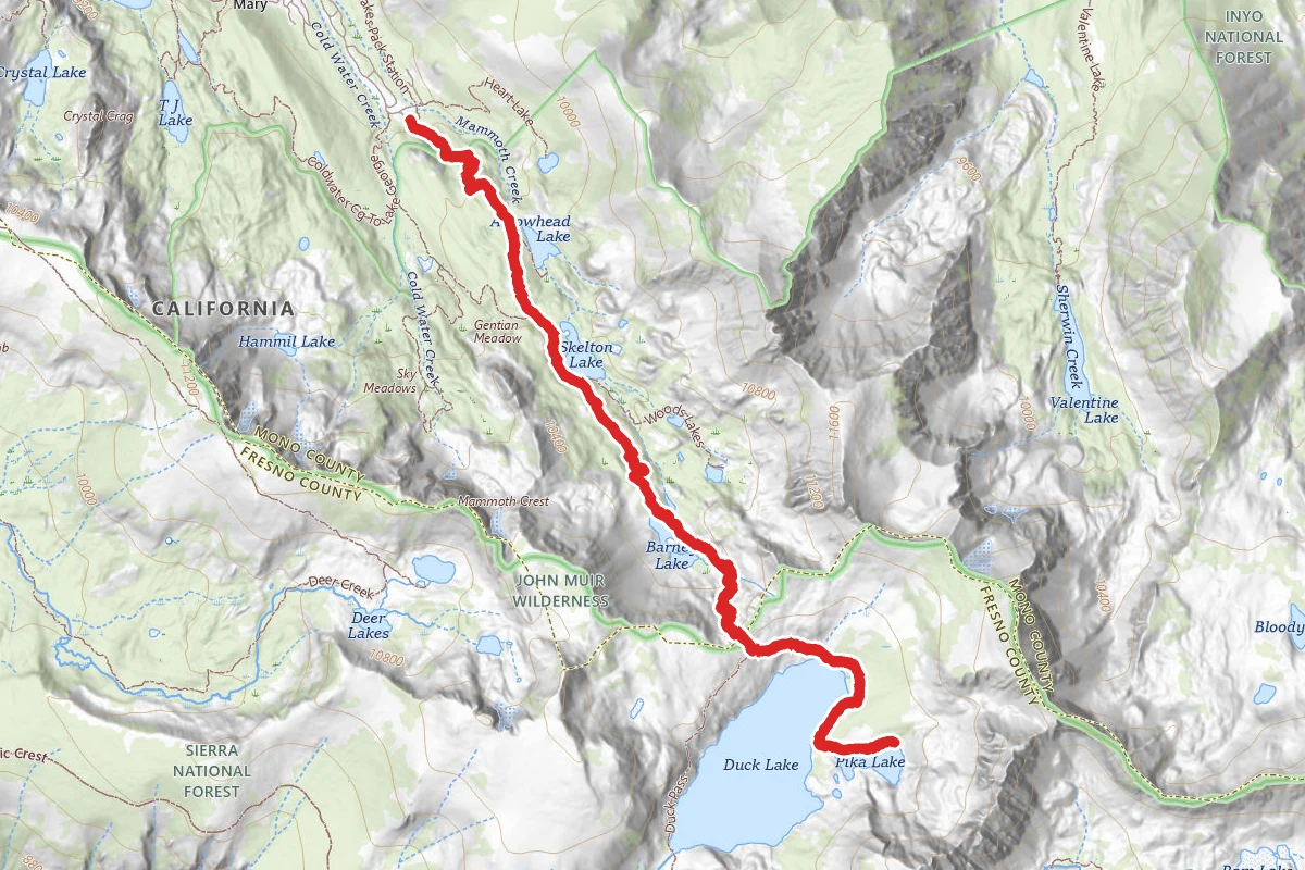 Duck Pass and Pika Lake Trail