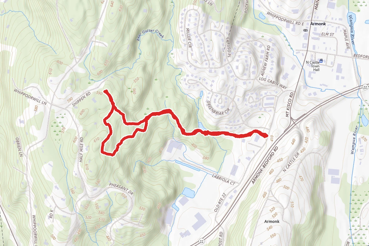 Betsy Sluder Nature Trail route map