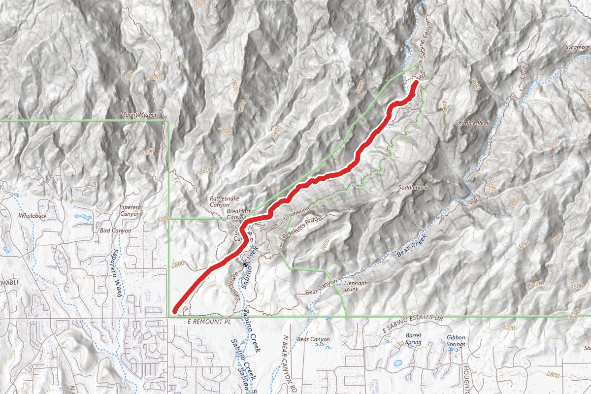 Sabino Tram Road