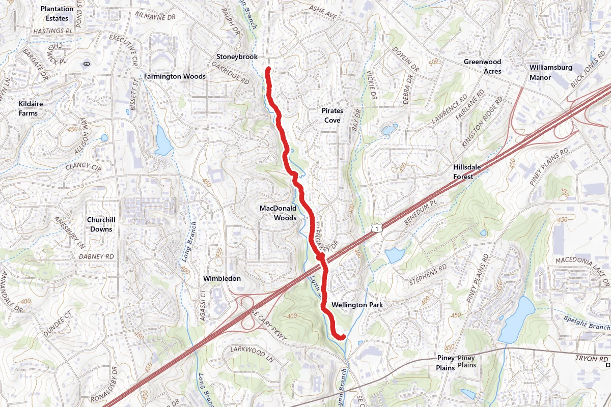 Hinshaw Bridge Hinshaw Greenway route map