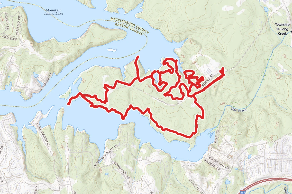 Hill, Shady, Cattail, Buzzard Rock, Laura's and Catawaba Loop