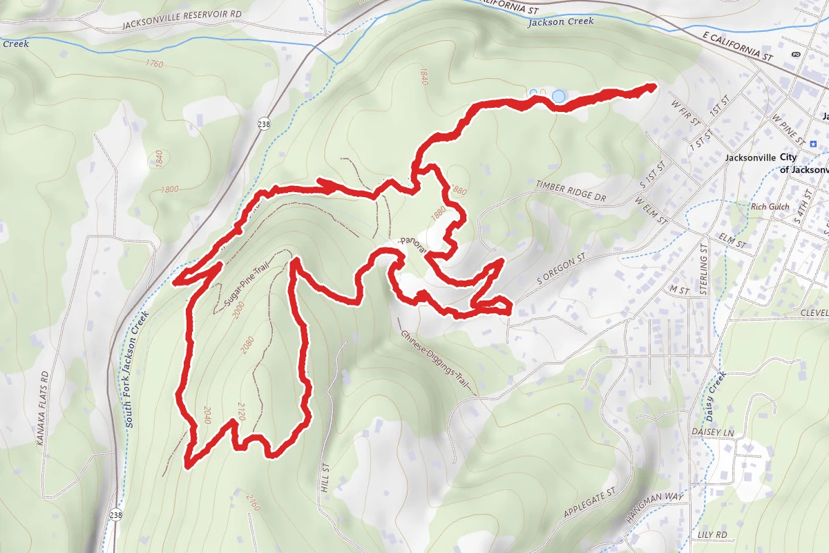Oregon Trail, Rich Gulch, Petard Loop, South Fork View Trail