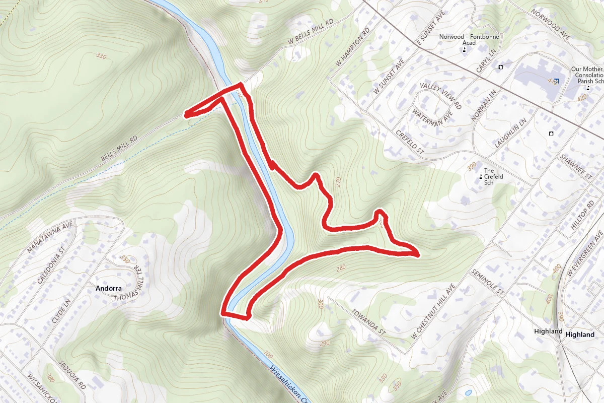 Orange Trail to Lavender Trail to Forbidden Drive