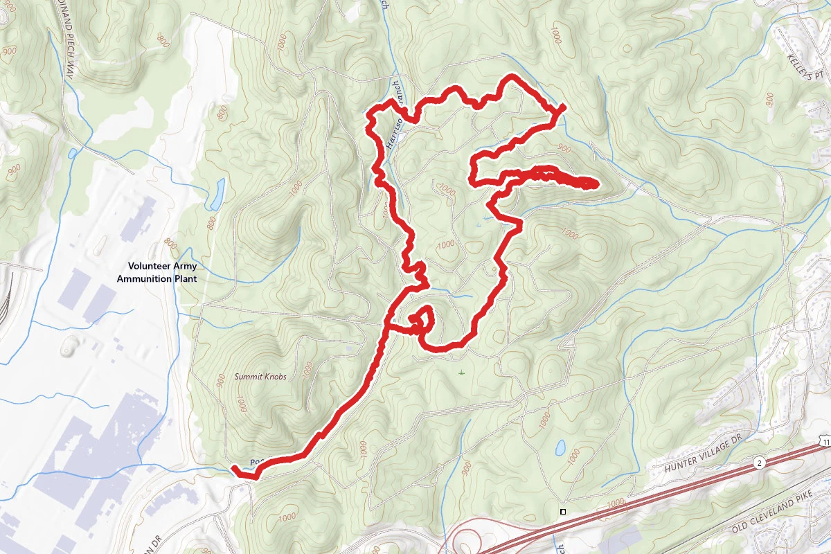 Poe Row to to Deer Hollow to Hawk's Ridge Loop