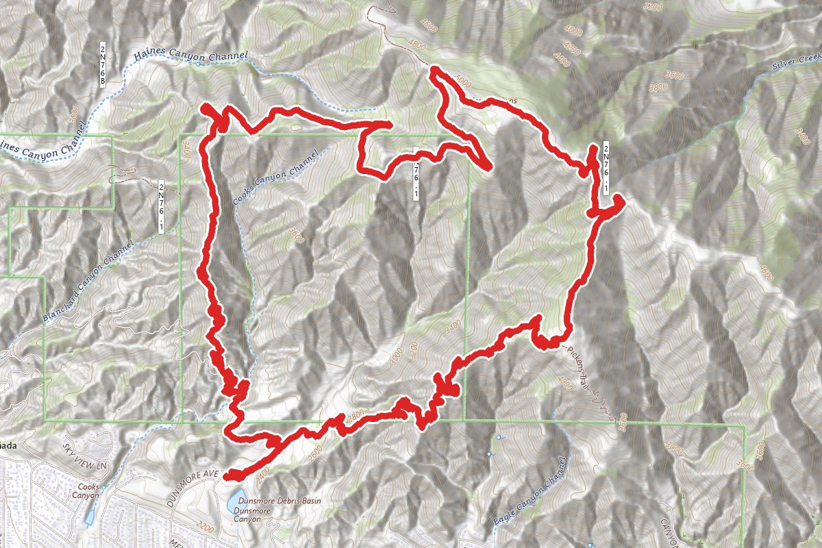 Mount Lukens Via Dunsmore Canyon
