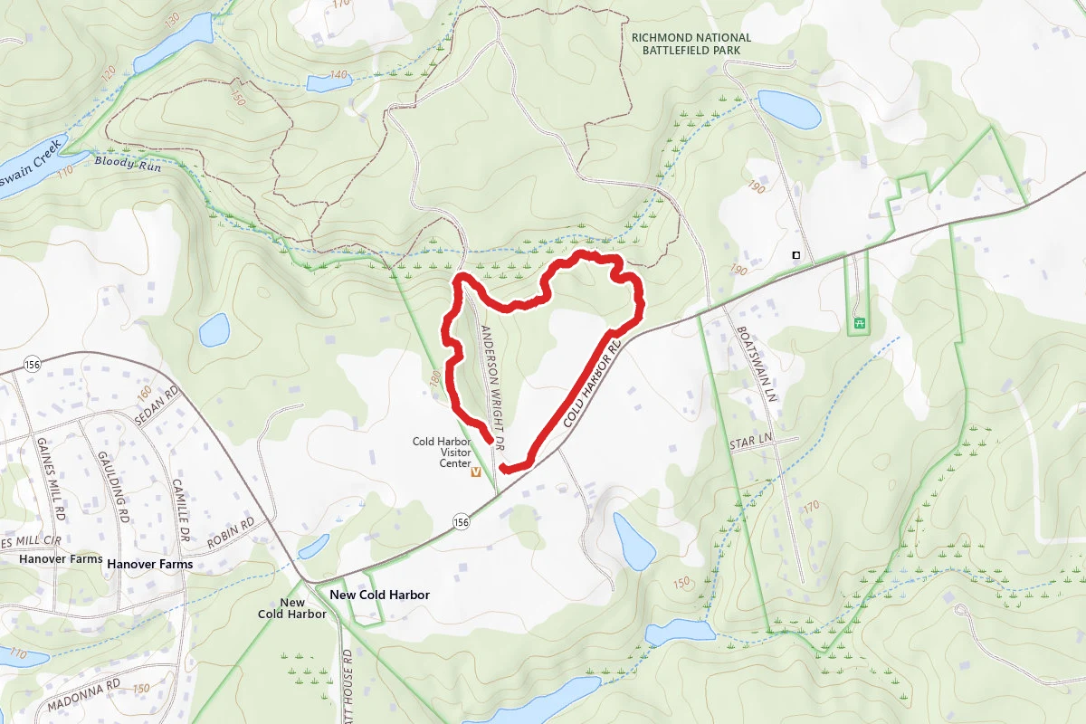 Cold Harbor Battlefeild Blue Trail