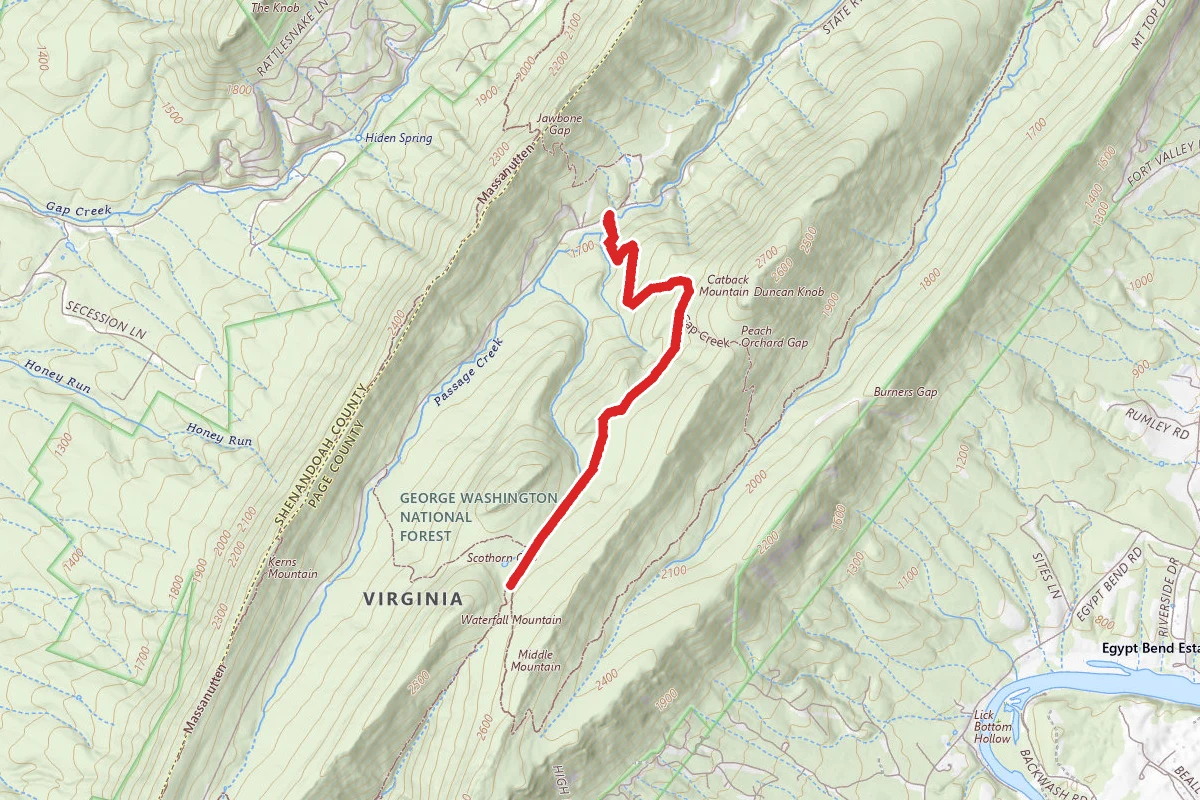 Scothorn Gap via Gap Creek Trail
