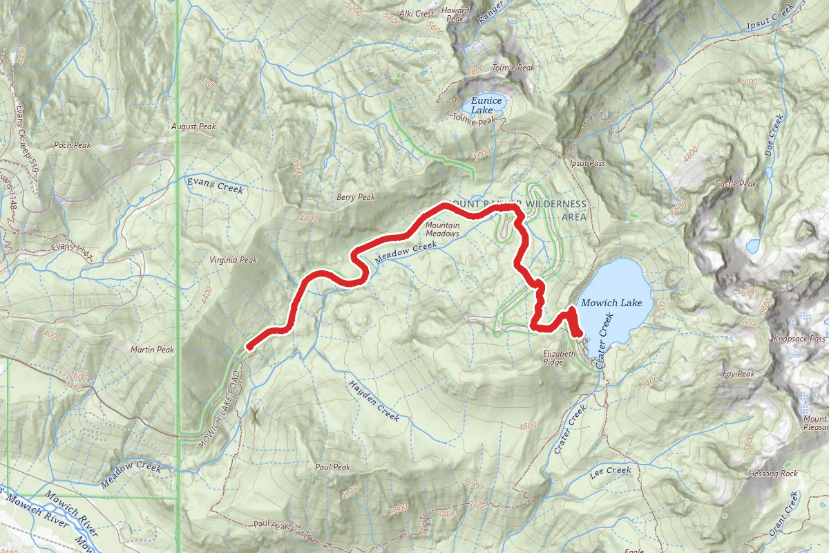 Mountain Meadows to Mowich Lake