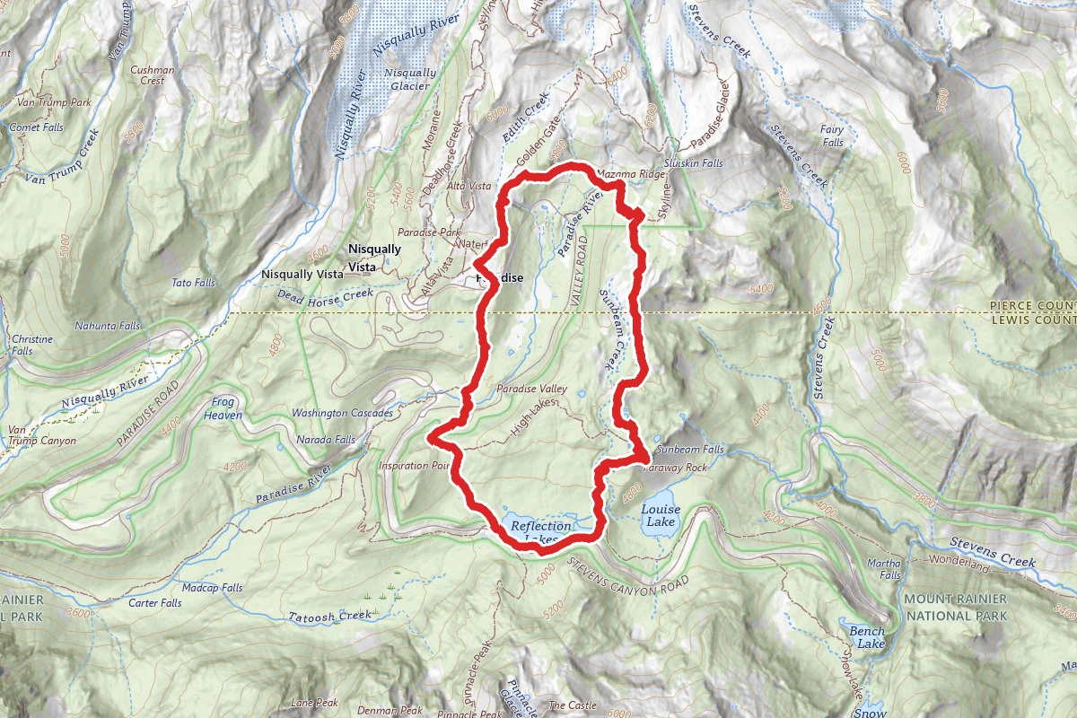 Skyline, Mazama Ridge, Wonderland and Lower Lakes Trail Loop