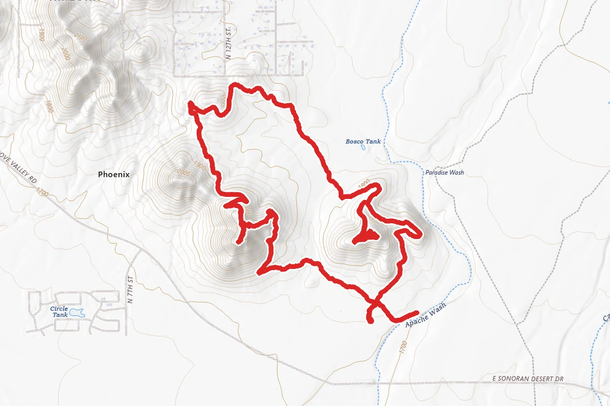 Sidewinder, Apache Vista, Ocotillo Loop Trail