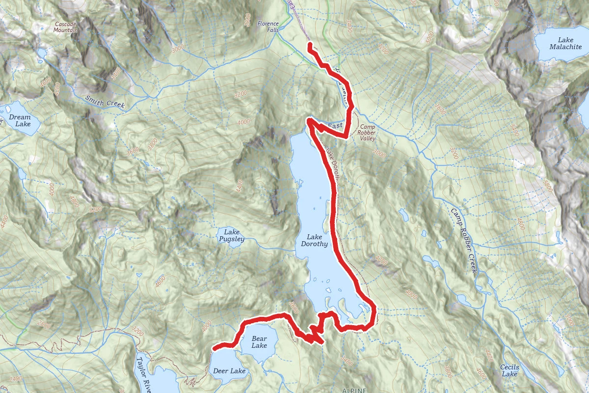 Lake Dorothy, Bear Lake, and Deer Lake