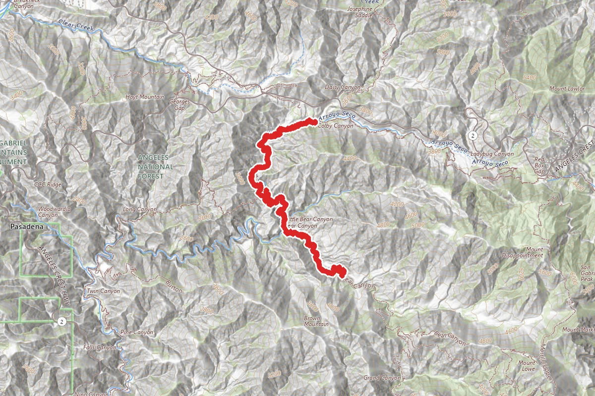 Switzer Falls and Bear Canyon Camp via Gabrelino Trail