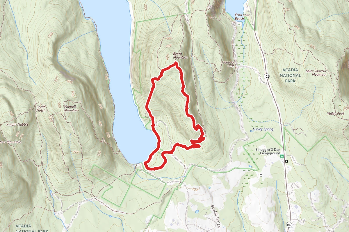 Beech Mountain West Ridge and South Ridge Trails Loop
