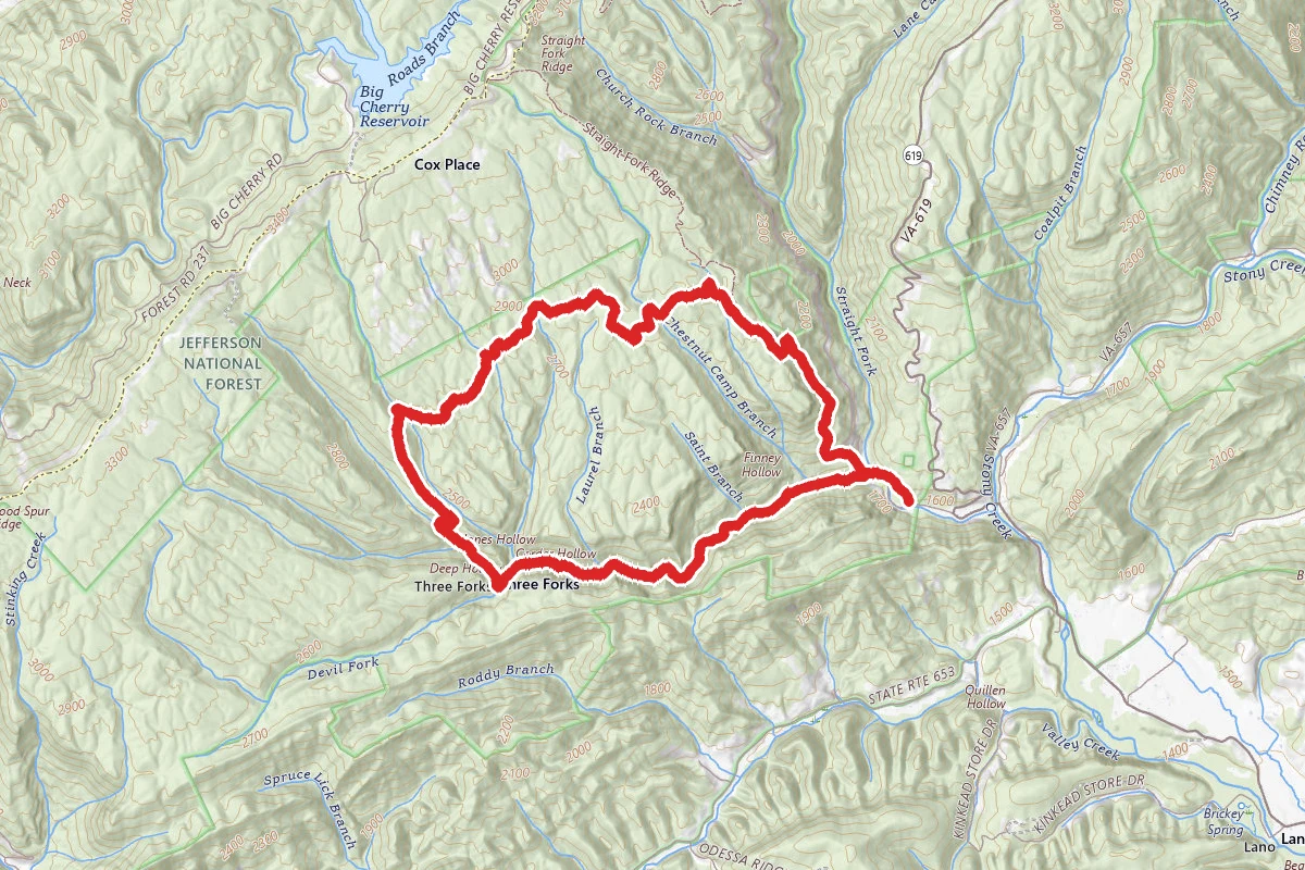 Devils Fork and Devils Bathtub Loop Trail