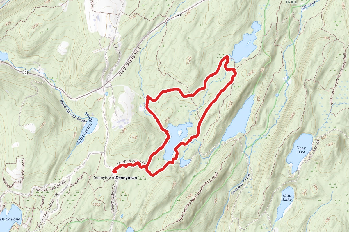 Old Mine Road and Three Lakes Trail Loop