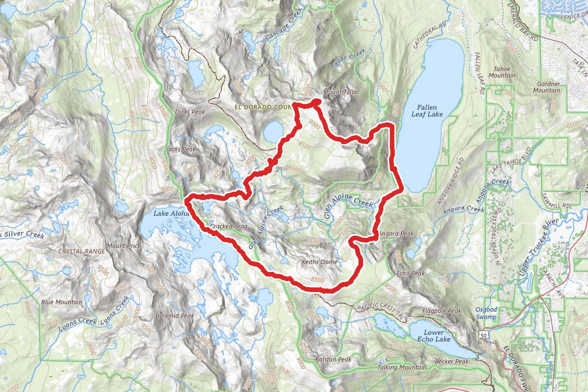 Fallen Leaf Lake, Lake Aloha, Mount Tallac Loop