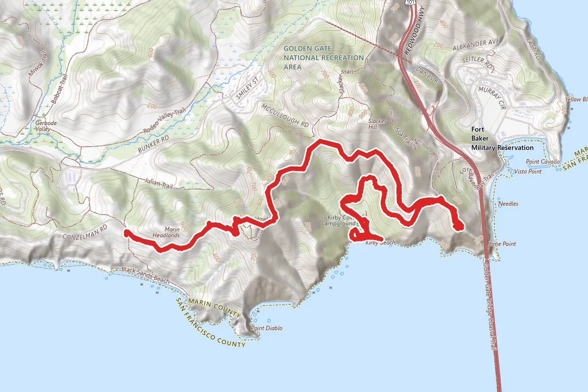 Golden Gate Gems - Hawk Hill, Kirby Cove, and Battery Spencer