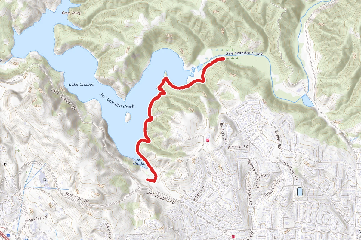 Lake Chabot via East Shore Trail