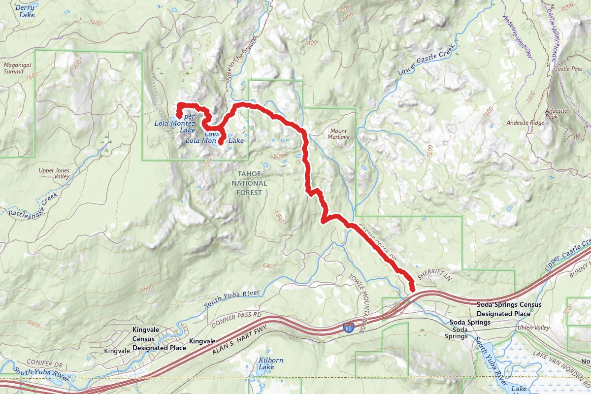 Lower and Upper Lola Montez Lakes