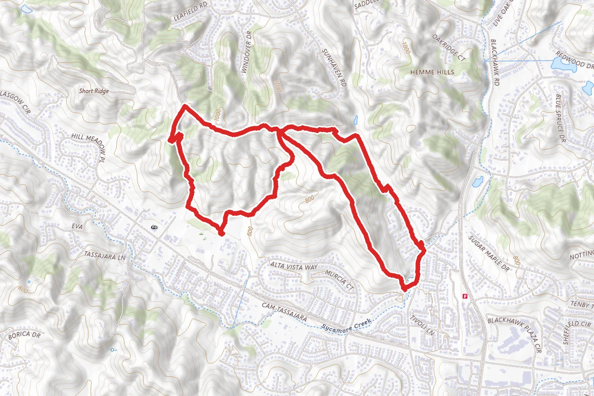 Sand Hill, Short Ridge, Tatcan, Shady Slope Loop