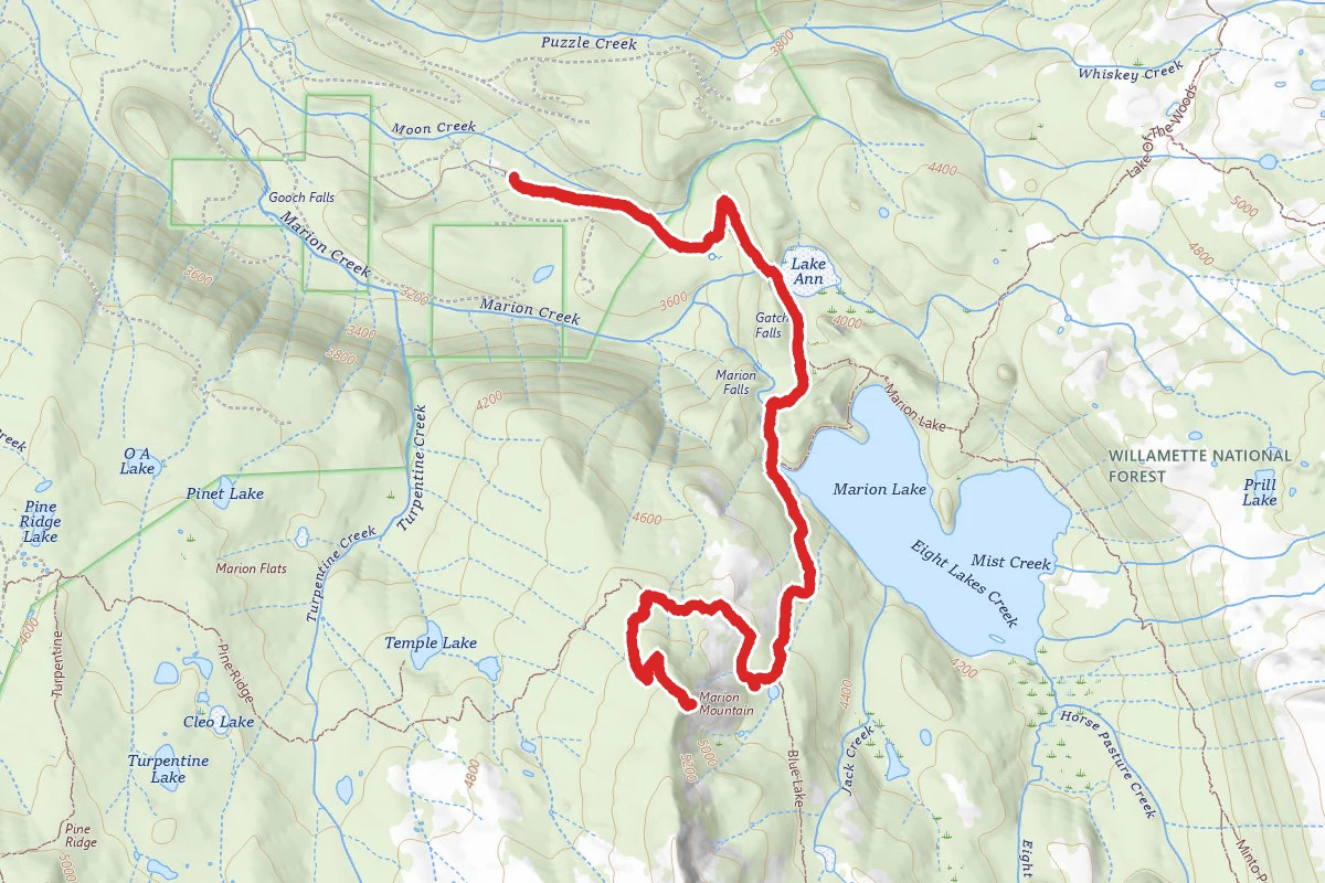 Marion Lake Trail to Marion Mountain
