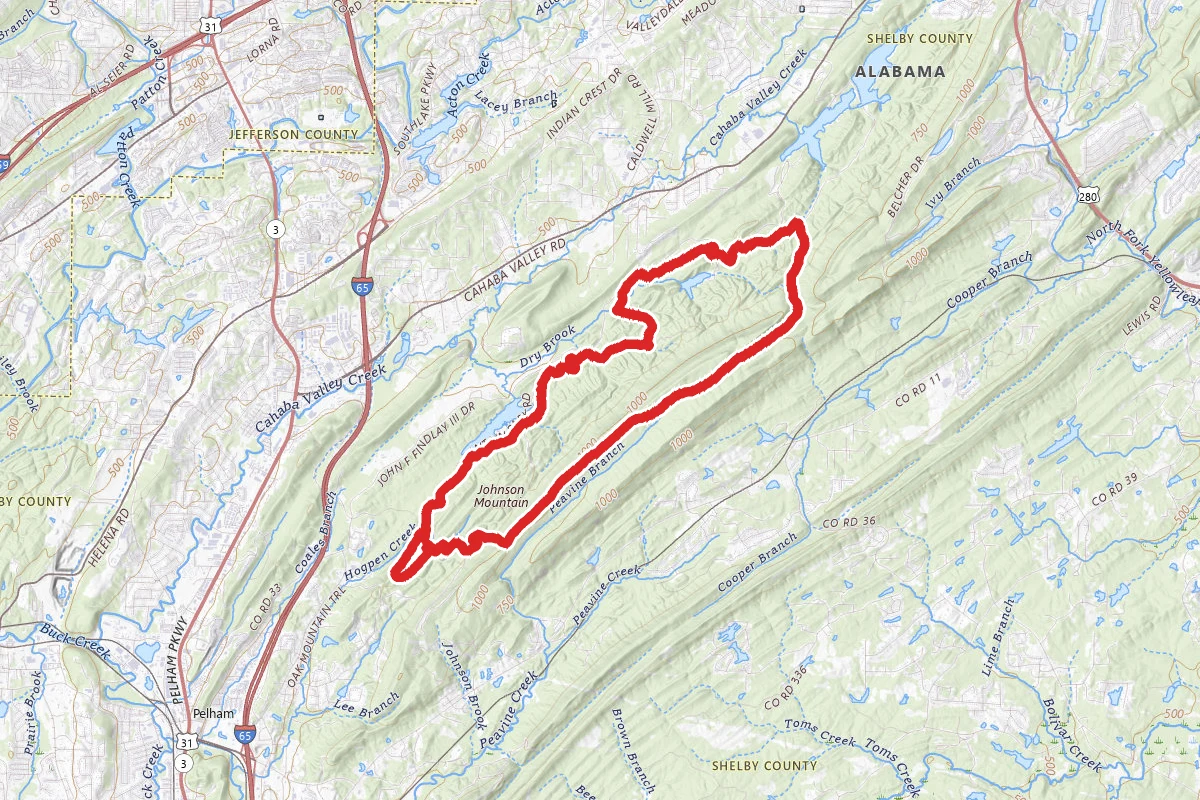 Oak Mountain Red Trail Loop