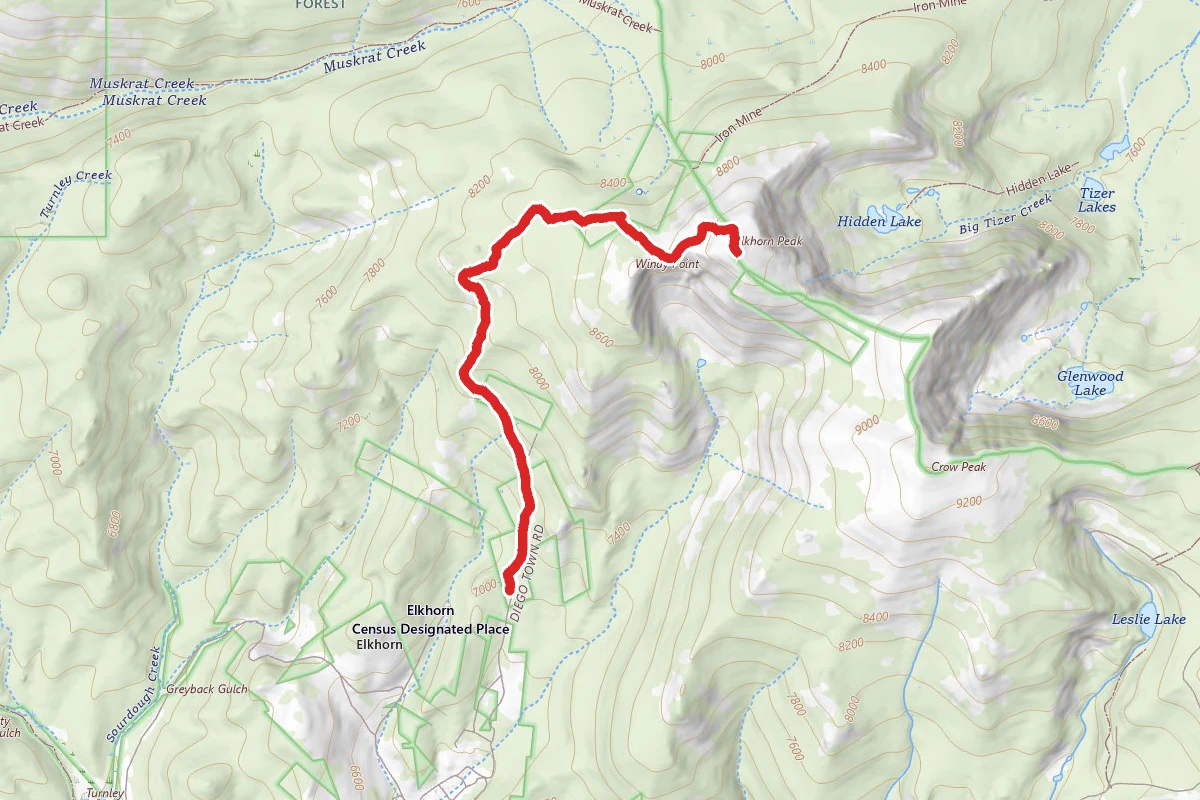 Elkhorn and Crow Peak Trail
