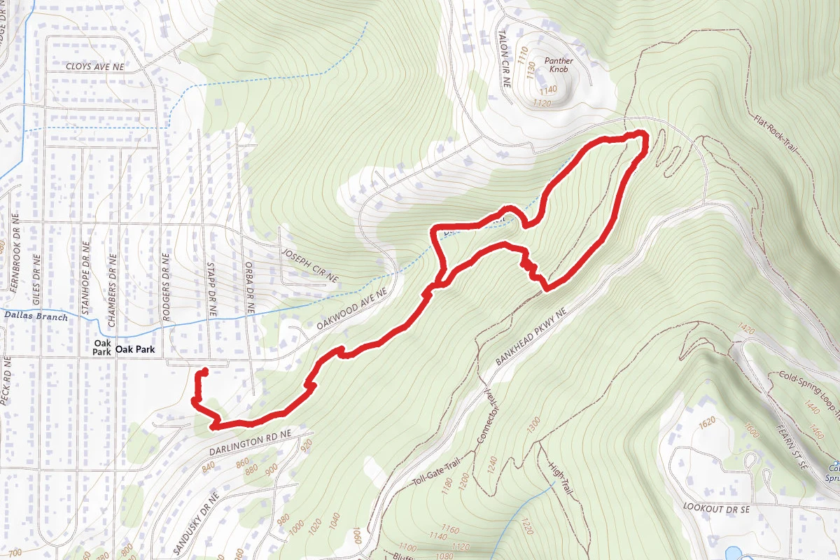 Oak Park Trail, Bankhead Trail, and Dallas Branch Loop