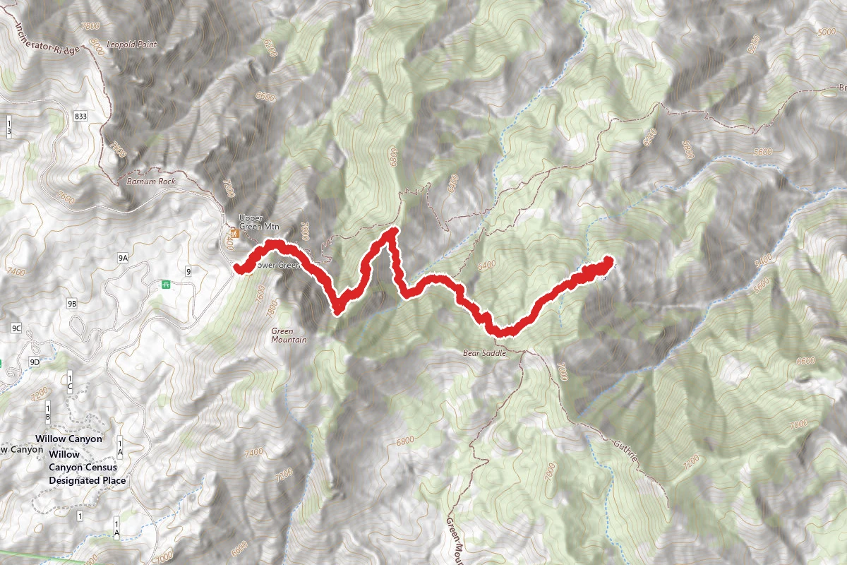 Maverick Spring via Green Mountain Trail